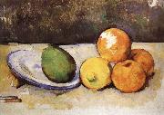 Paul Cezanne and fruit have a plate of still life oil painting reproduction